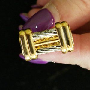 Gold and Silver Braided Cufflinks MINT